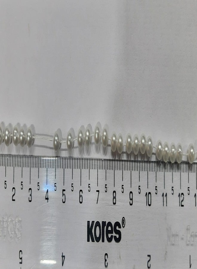 The Unique ® 4mm White Pearl Moti for Plastic Beads for Craft, Decoration, Jewellery Making, DIY Kit, Aari/Maggam Embroidery Work Pack of 2000pcs - Image 3